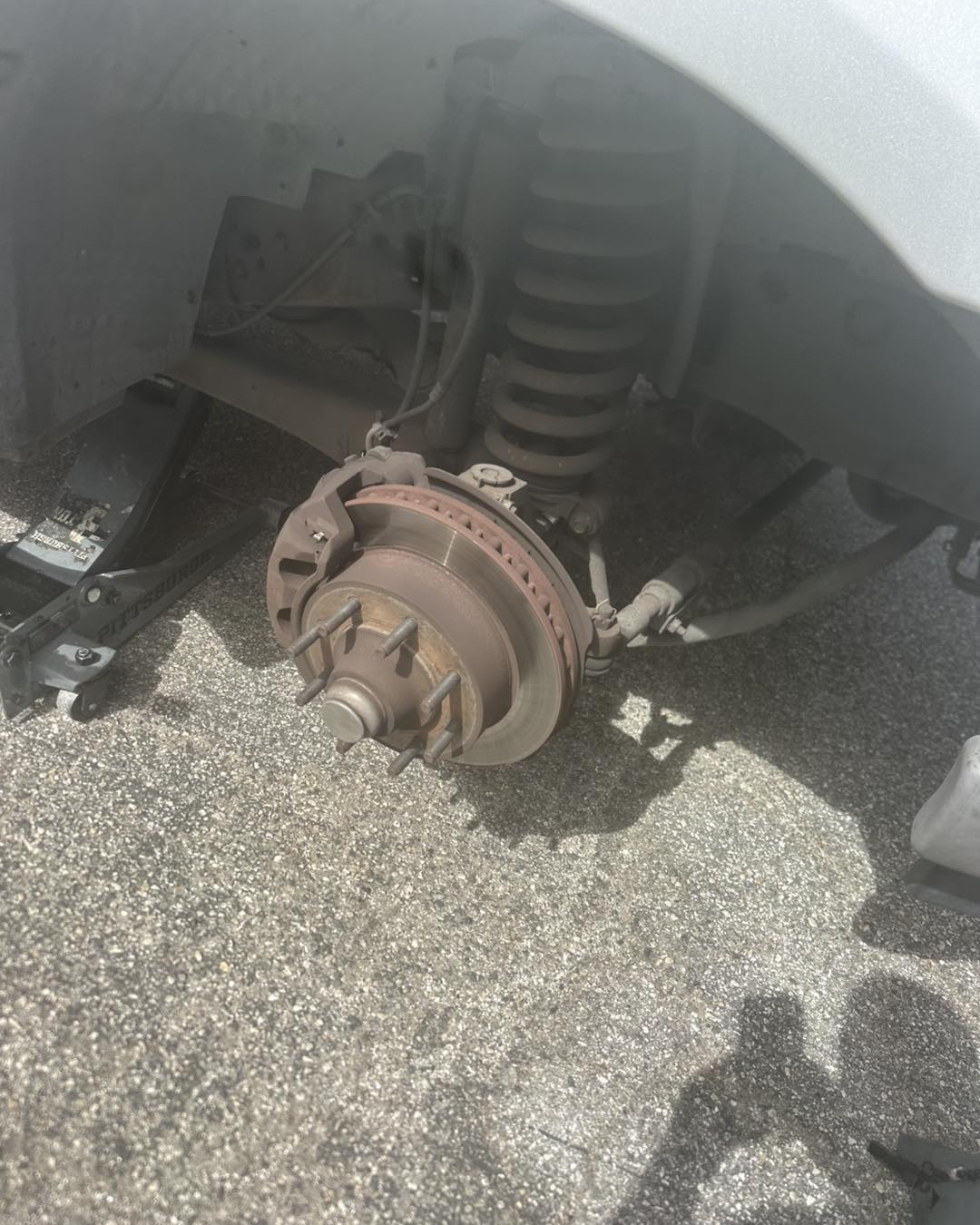 F-350 brake rotor before replacement
